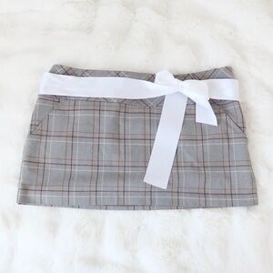 y2k plaid mini skirt